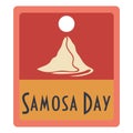 Label for Samosa Day celebration Royalty Free Stock Photo
