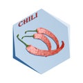 Label for seasoning Chili Pepper