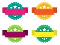 Label set flat vector for web and design colorful Royalty Free Stock Photo