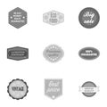 Label set icons in monochrome style. Big collection of label vector symbol Royalty Free Stock Photo