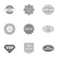 Label set icons in monochrome style. Big collection of label vector symbol Royalty Free Stock Photo