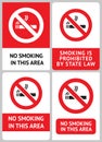 Label set No smoking