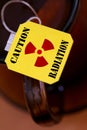Label with sign radiation Royalty Free Stock Photo