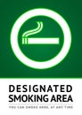 Label smoking place sticker