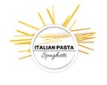 Label of spaghetti, italian long thin pasta
