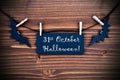 Label with 31st October Halloween Royalty Free Stock Photo