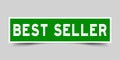 Label sticker in green square shape as word best seller on white background Royalty Free Stock Photo