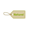 Label tag paper natural label isolated on white background Eco natural concept