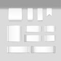 Label Tag Stitch Set White Vector