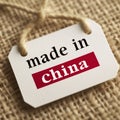 label, tag with the text made in China 2