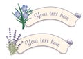 Label Tags with Sweet Lavender & Forget Me Nots