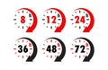 Clock time Hours arrow sign clipart