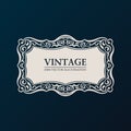 Label vector framework. Vintage banner decor Royalty Free Stock Photo