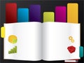 Labeled book web template Royalty Free Stock Photo