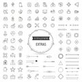 A labeled circle with Vector Illustration Extras surrounded by diverse Royalty Free Stock Photo