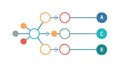 Labeled Process Flow Diagram with Steps, vector design Generative AI Royalty Free Stock Photo