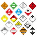 Hazardous Materials - Hazard Pictograms. Vector graphics