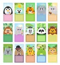 Labels collection .Illustration of cute animals frame set for kids