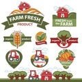 Labels for farm market products.