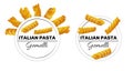 Labels for gemelli, hard italian twisted pasta