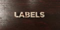 Labels - grungy wooden headline on Maple - 3D rendered royalty free stock image