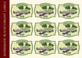 Labels for jars with BLACKCURRANT. home preservation. CURRANT jam stickers