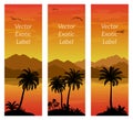 Labels with Palms Royalty Free Stock Photo