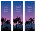 Labels with Palms Royalty Free Stock Photo