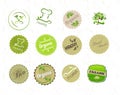 Labels set for organic natural eco food and produc Royalty Free Stock Photo