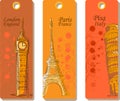 Labels for travel around the world,vector