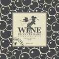 Labels for wine with grapes Royalty Free Stock Photo