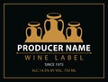 Labels for wine with grapes Royalty Free Stock Photo