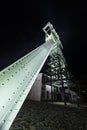 Illuminated old mining tower, Labin, Istria, Croatia Royalty Free Stock Photo