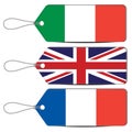 Lable made in Italy England and France