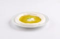 Labneh dish with olive oil