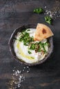 Labneh fresh lebanese cream cheese dip