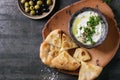 Labneh fresh lebanese cream cheese dip