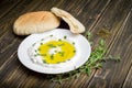 Labneh Strained yogurt with Zaatar