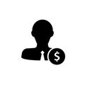 Labor cost silhouette icon