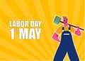 Happy Labor Day Celebration. Happy Labor Day Postcard or Poster or Flyer Template. Happy Labor Day Vector Illustration.