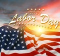 Labor day American flag