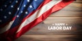 Happy Labor Day. American flag on a transparent background Royalty Free Stock Photo