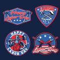 Labor day badges