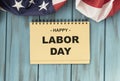 Labor day banner, patriotic background