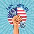 Happy labor day card Royalty Free Stock Photo