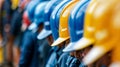 construction workers with helmets Royalty Free Stock Photo