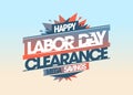 Labor day clearance mega savings - sale vector holiday banner