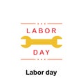 Labor day outline icon. Element of labor day illustration icon. Signs and symbols can be used for web, logo, mobile app, UI, UX Royalty Free Stock Photo