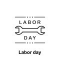 Labor day outline icon. Element of labor day illustration icon. Signs and symbols can be used for web, logo, mobile app, UI, UX Royalty Free Stock Photo