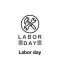 Labor day outline icon. Element of labor day illustration icon. Signs and symbols can be used for web, logo, mobile app, UI, UX Royalty Free Stock Photo